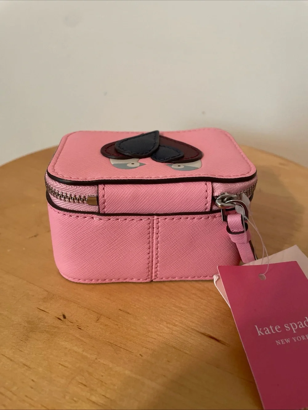 kate spade Pink “Love Birds” Heart Zip Jewelry Case NWT 💕 Rare Item